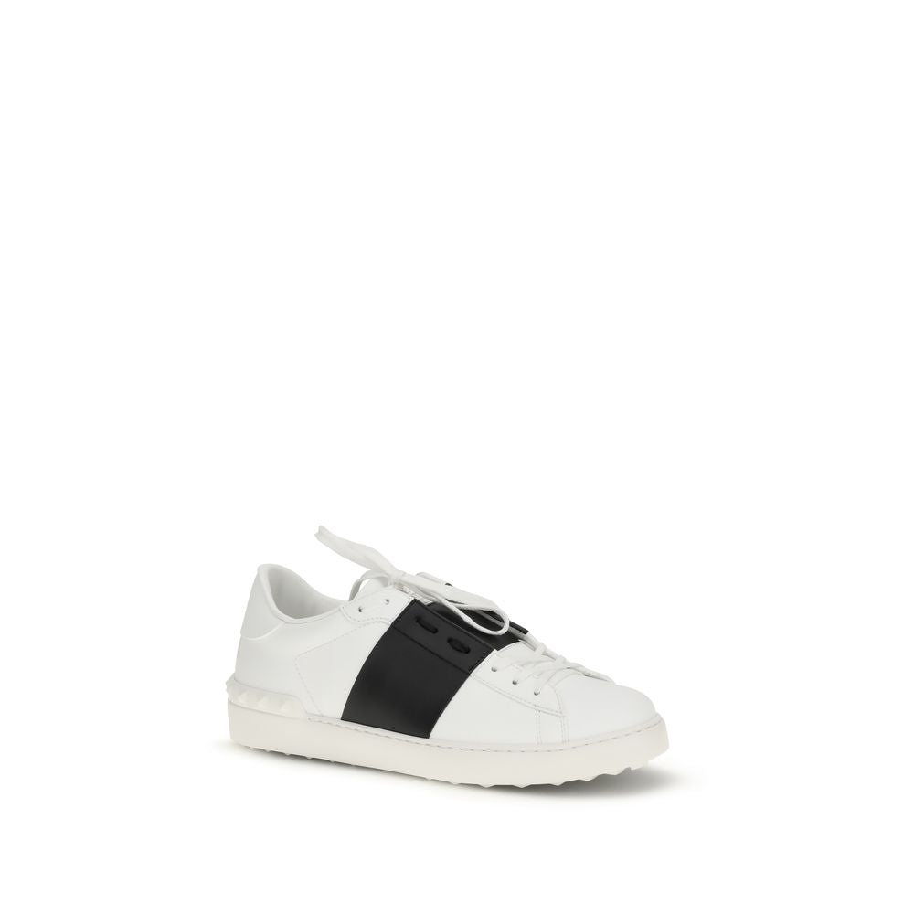 Calf Leather Open Low Top Sneakers