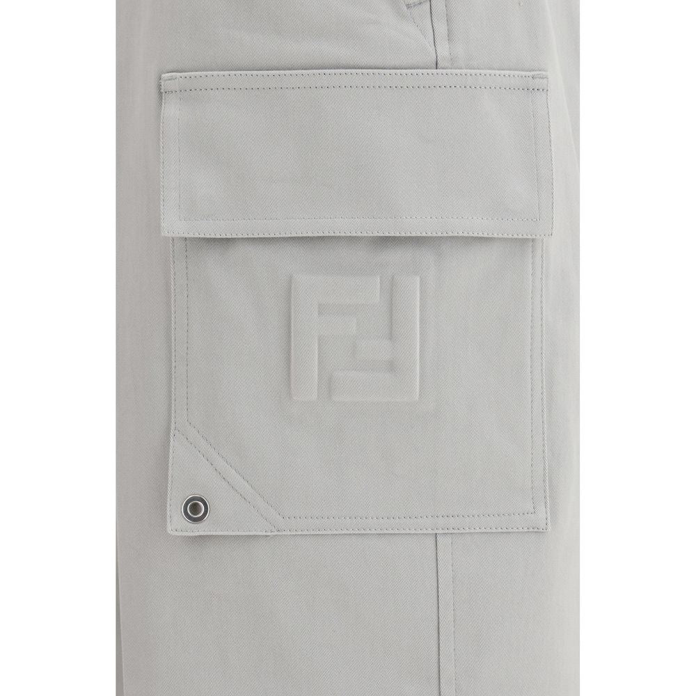 Black Cotton Gabardine Regular Fit Cargo Pants