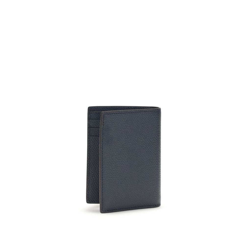 VLogo Signature Grained Calf Leather Wallet