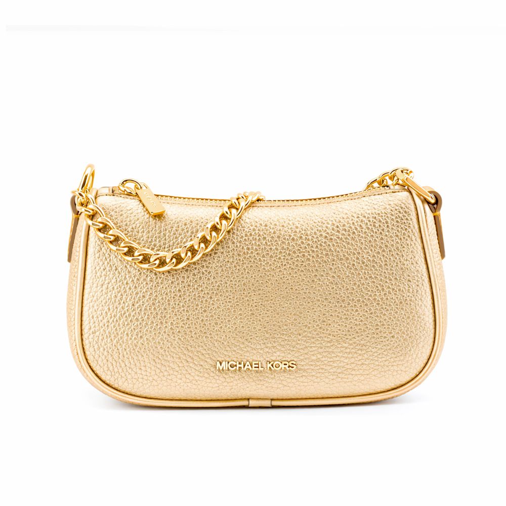 Gold Leather Carmela Shoulder Bag
