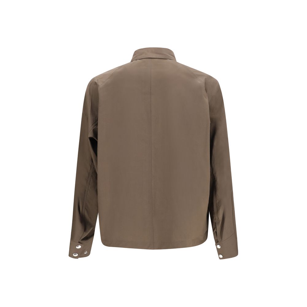 Bicolor Cotton Poplin Typewriter Jacket
