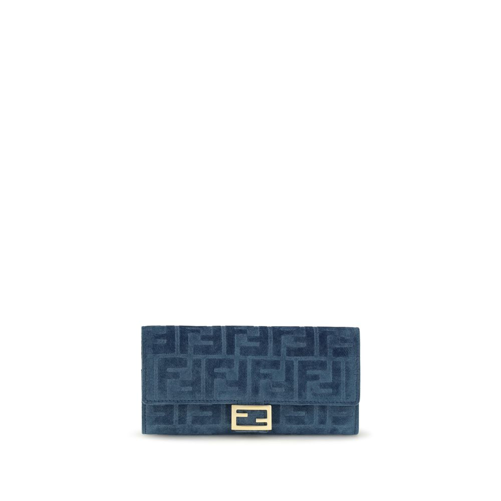 Jacquard Denim FF Clutch