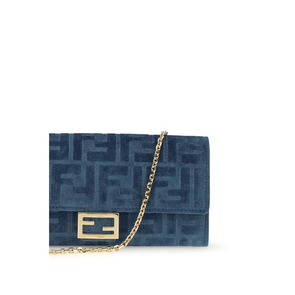 Jacquard Denim FF Clutch