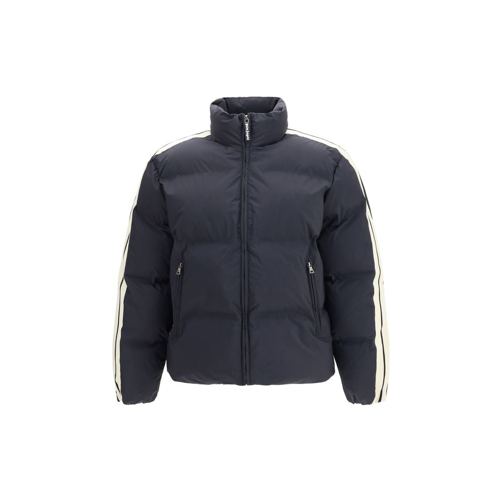 Classic Logo Track Full-Length Down Jacket in Black Polyamide