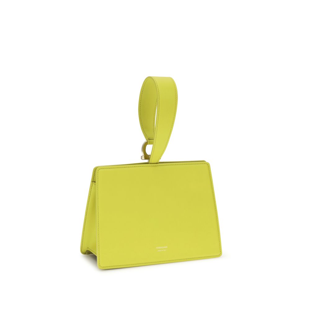Mini Gancini Calf Leather Clutch