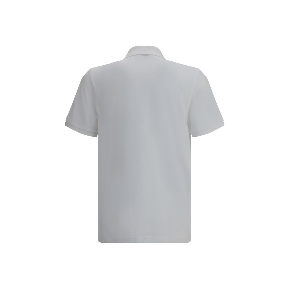 White Cotton Everett Gold Polo Shirt