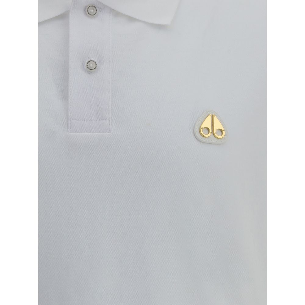 White Cotton Everett Gold Polo Shirt