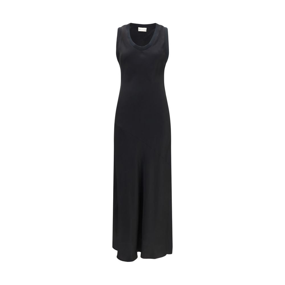 Black Satin Long Dress
