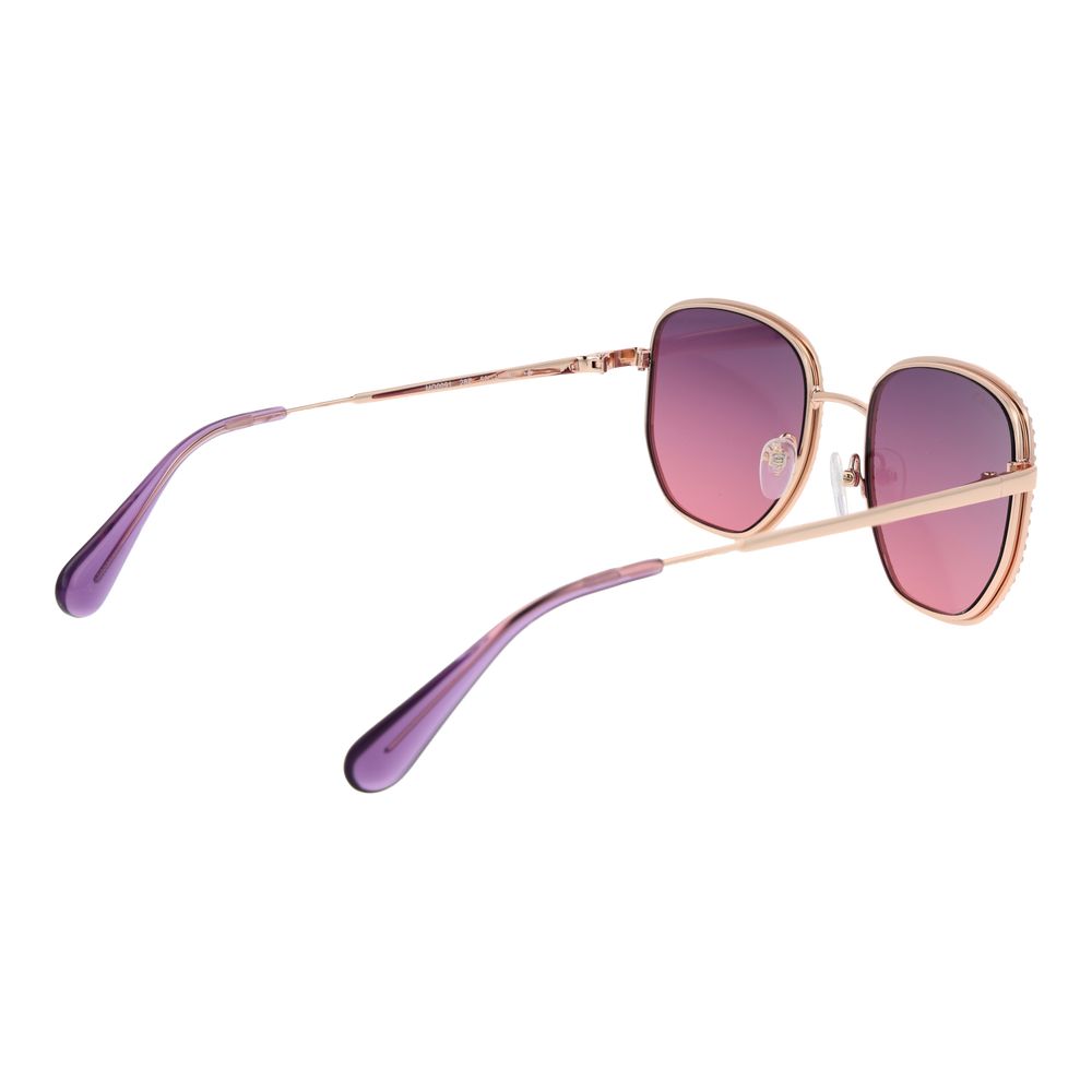 Rose Gold Metal Square Sunglasses