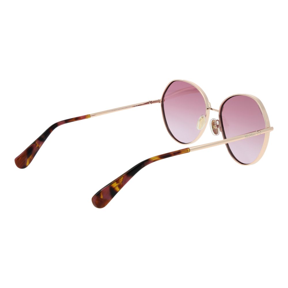 Rose Gold Metal Round Sunglasses