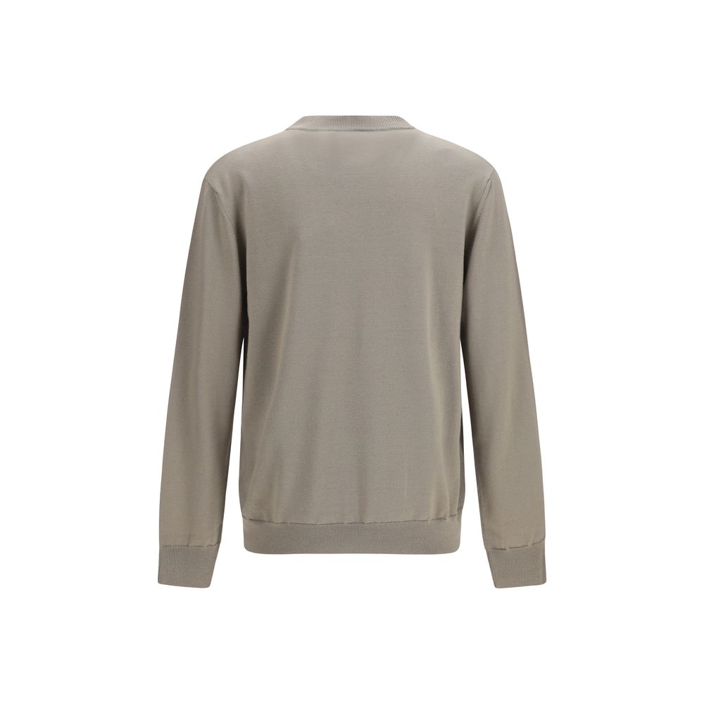 Bicolor Merino Wool Crewneck Sweatshirt