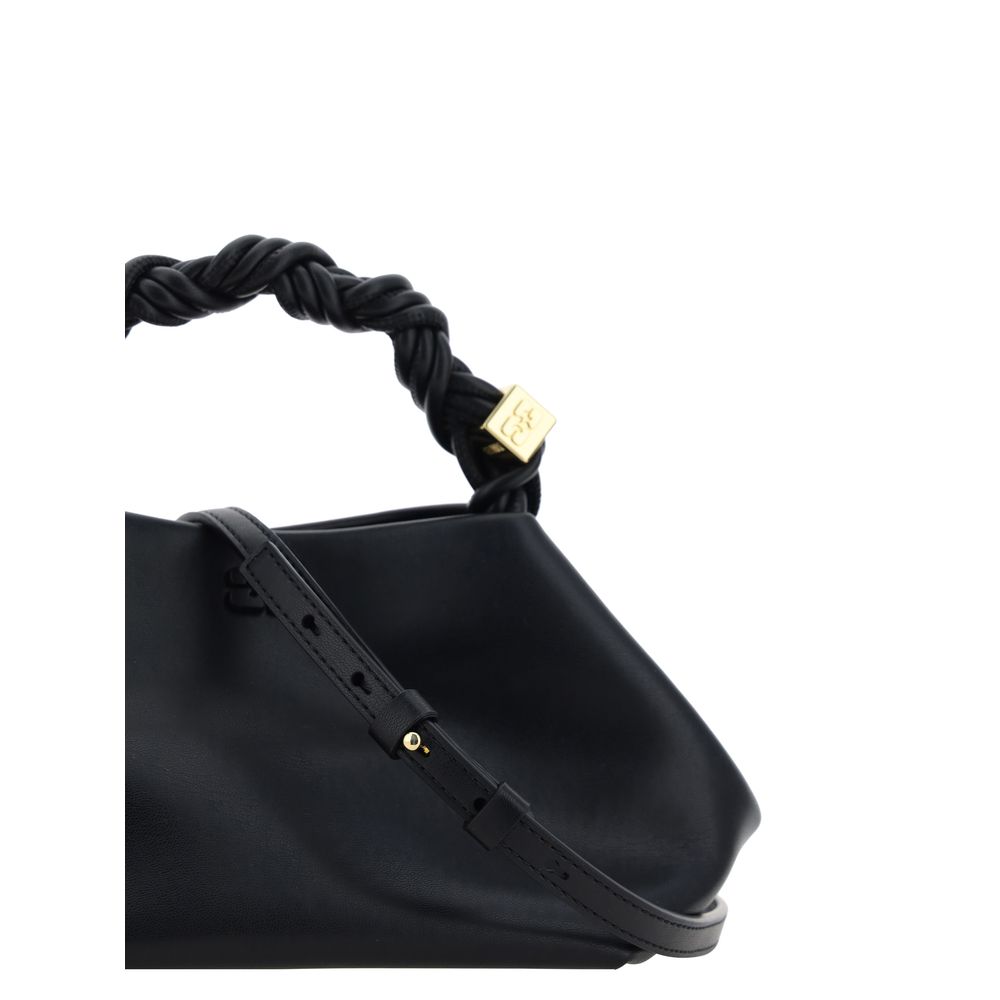 Black Recycled Leather Bou Handbag