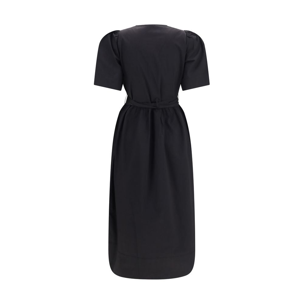 Stretch Cotton Midi A-Line Dress