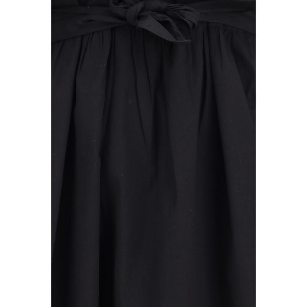 Stretch Cotton Midi A-Line Dress