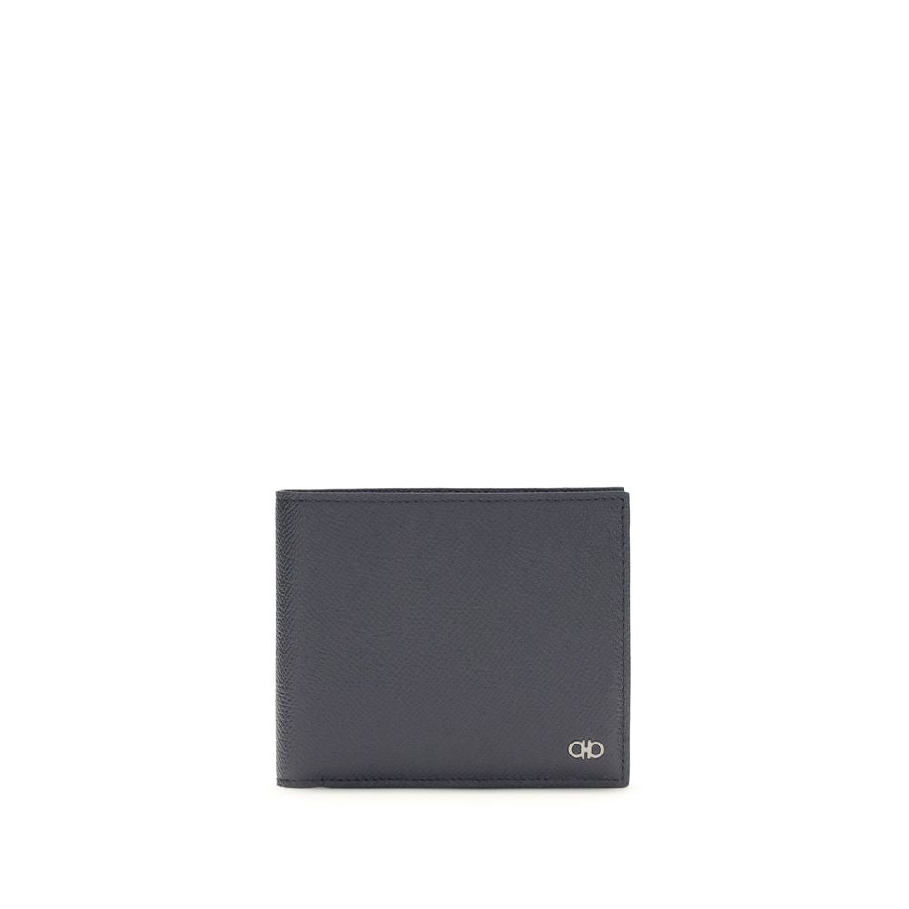 Calf Leather Hammered Billfold Wallet