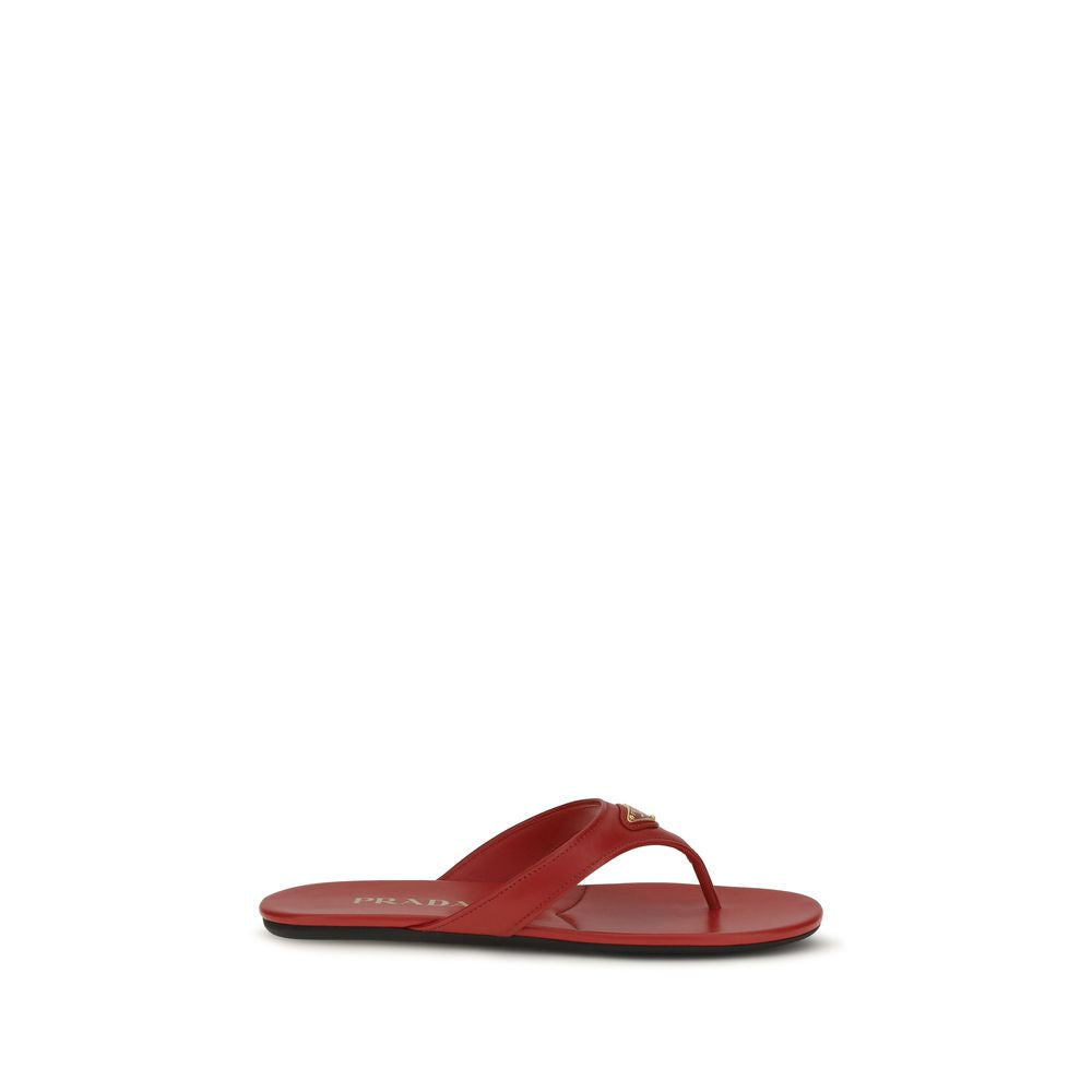 Multicolor Patent Leather Thong Sandals