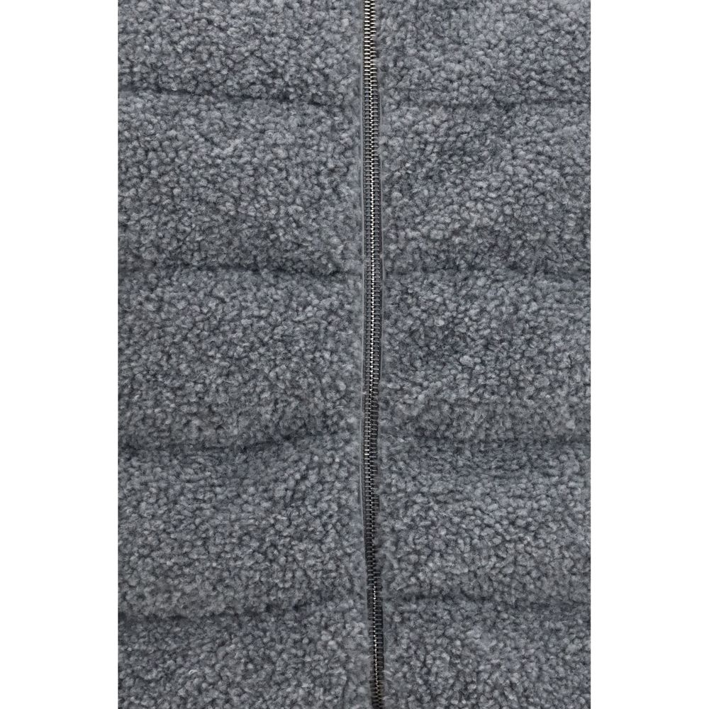 Polyester Shearling-Trimmed Padded Vest