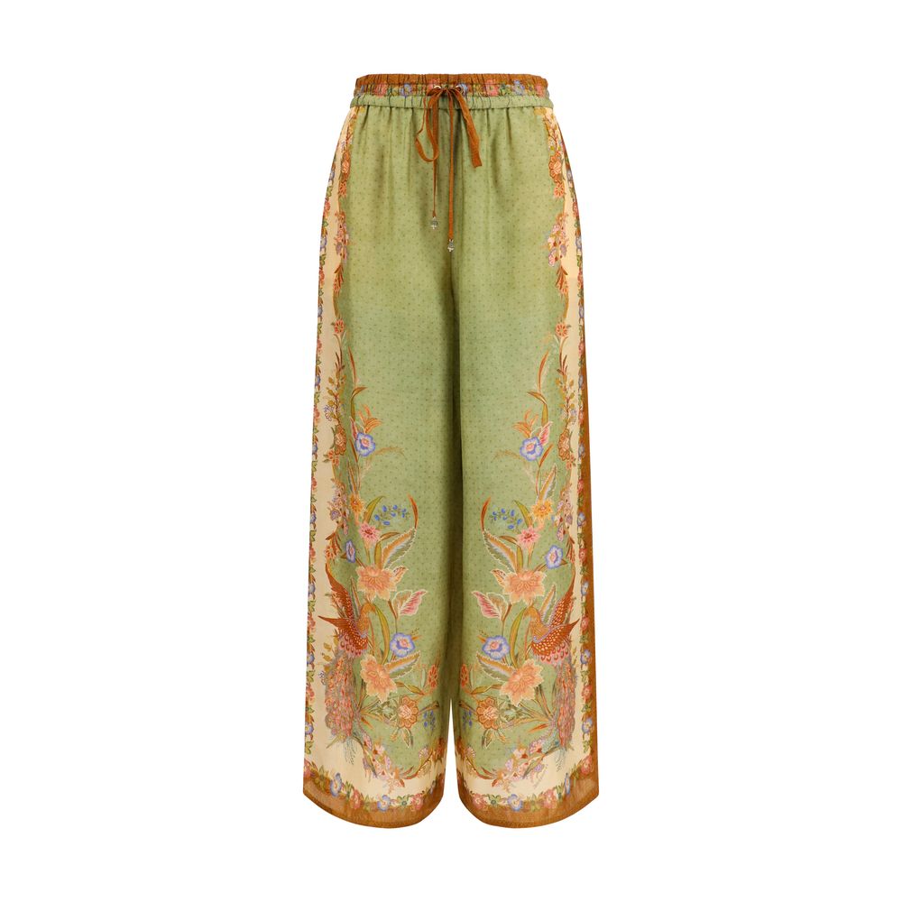 Indra Wide-Leg Silk Pants