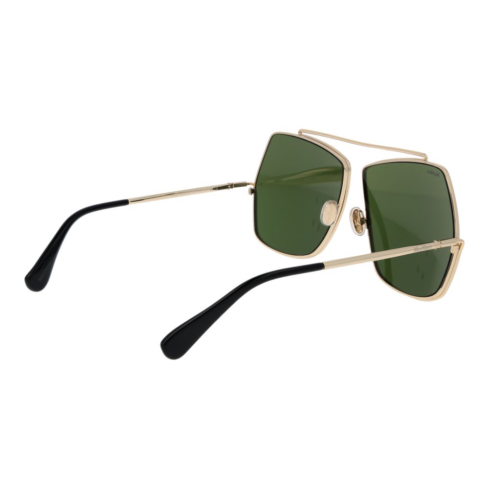 Gold Metal Full-Rim Sunglasses