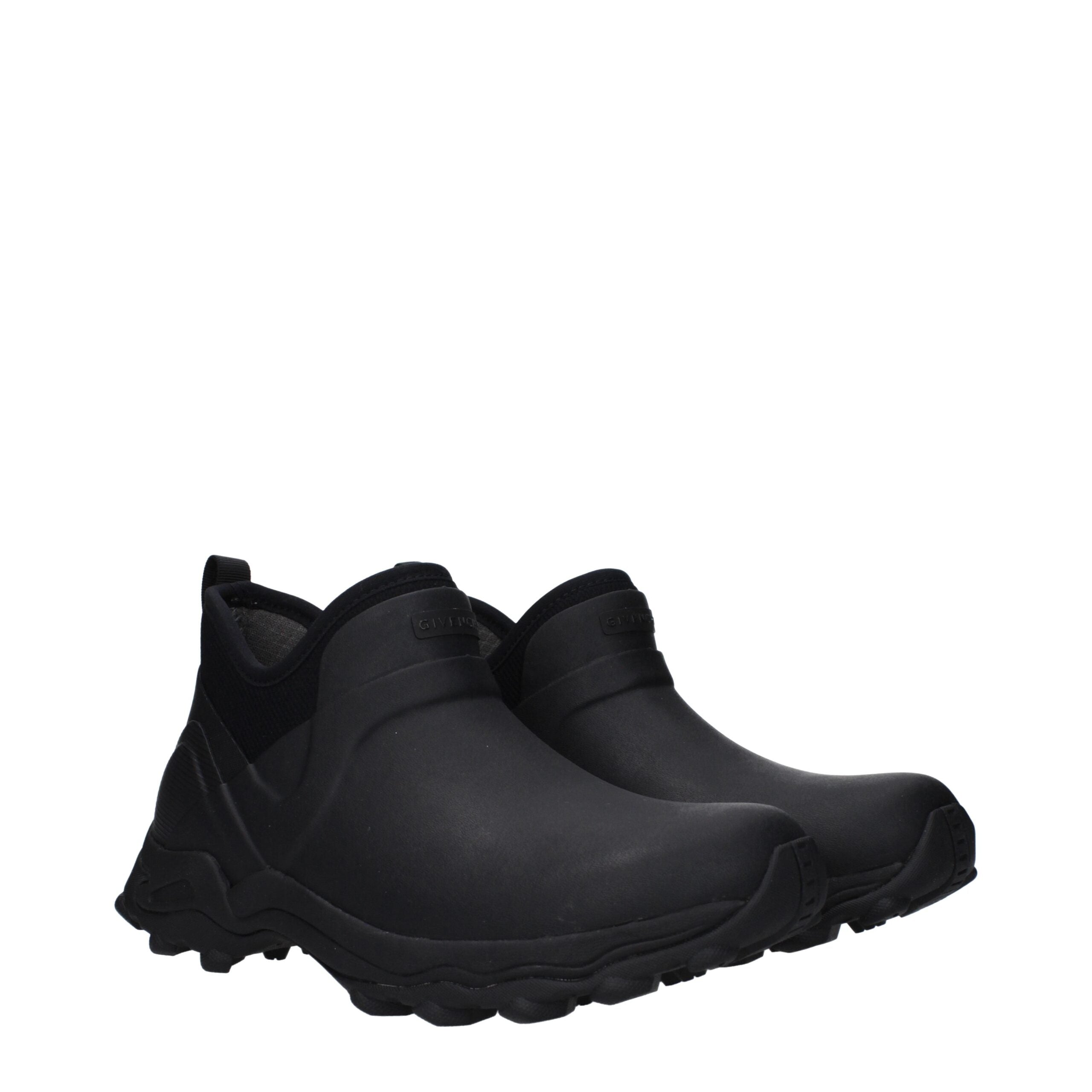 Black Rubber Ankle Boots