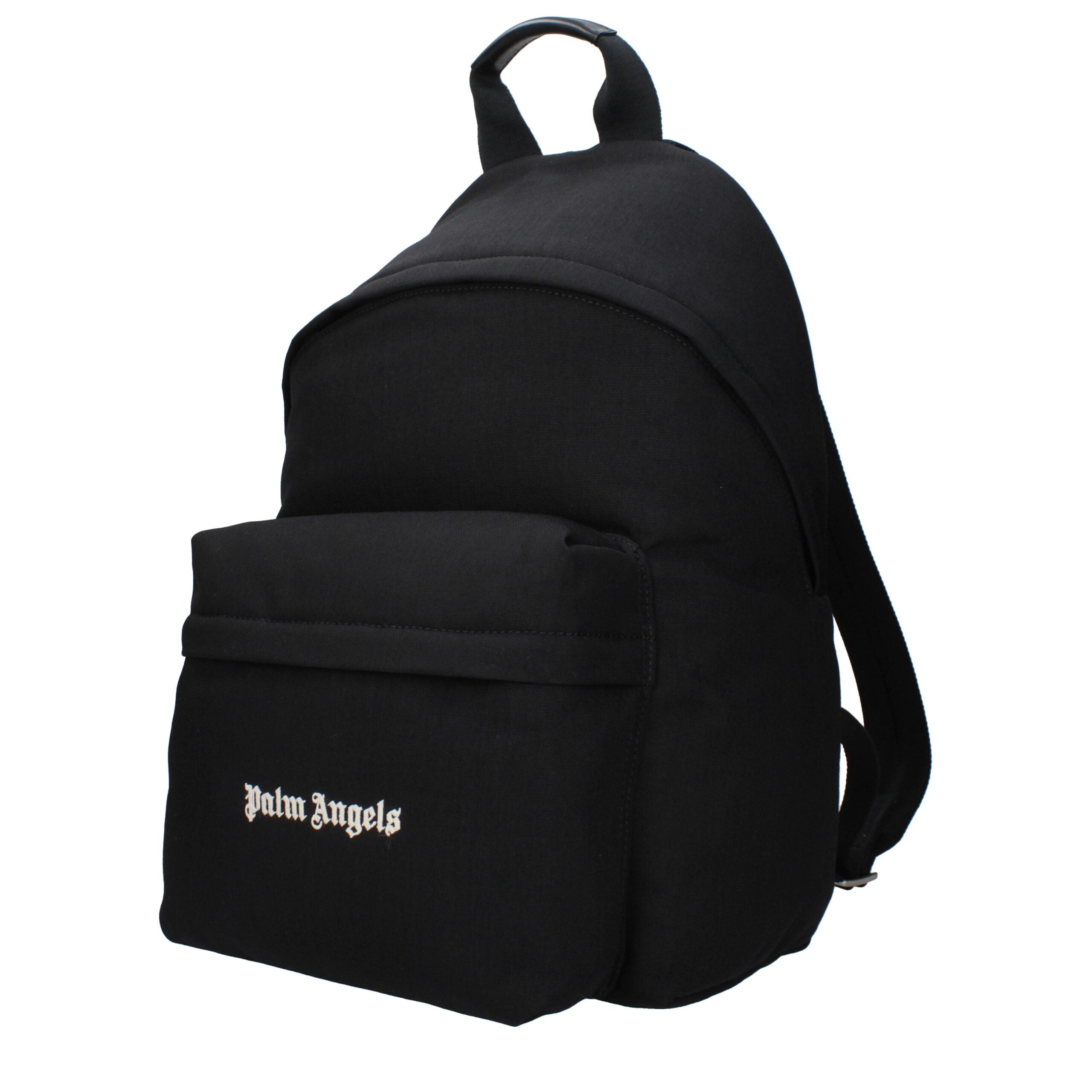 Vintage Effect Black Fabric Backpack